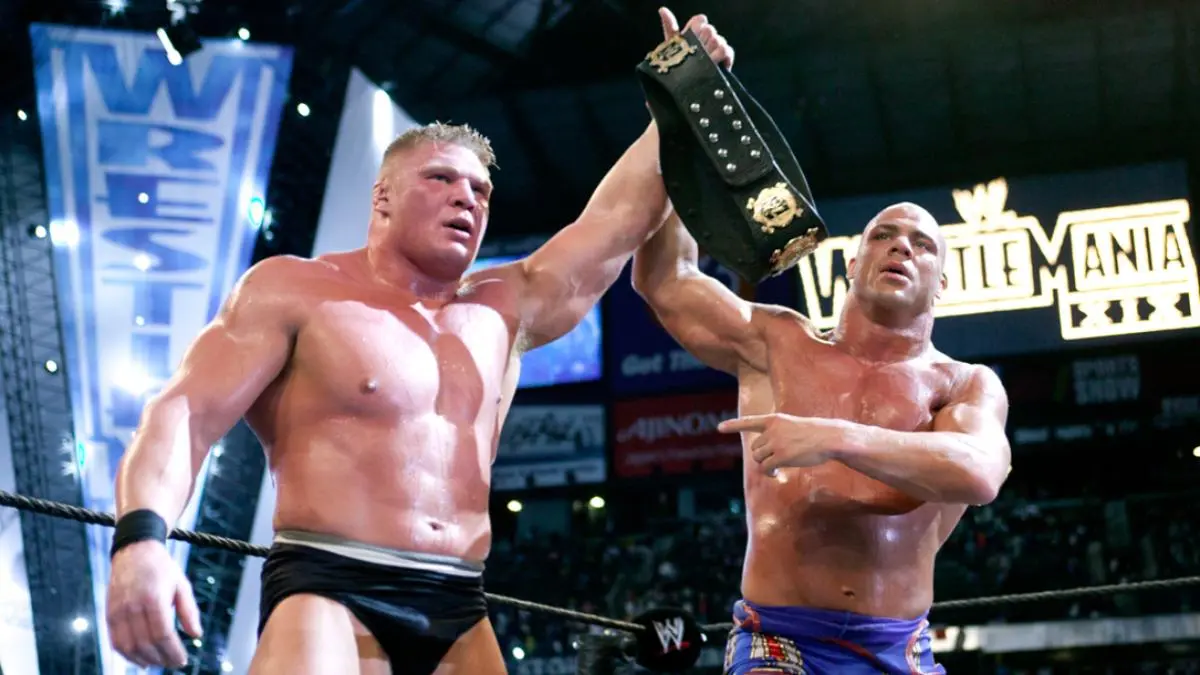 Kurt Angle Addresses Rumors He Beat Up Brock Lesnar In A Shoot Fight