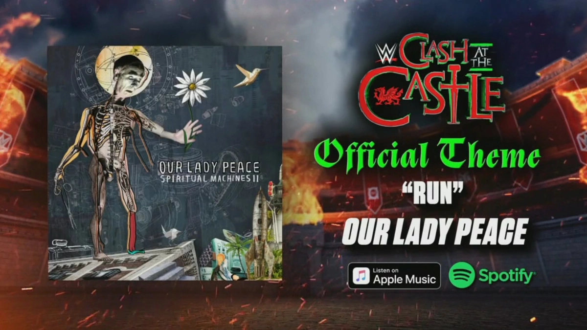 The song 'Run' by Our Lady Peace is an official theme for WWE Clash at the Castle